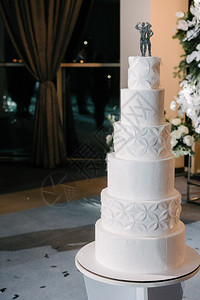 白色婚礼蛋糕背景图片