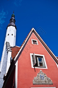 塔林圣灵教堂的神精观摩塔林灵教堂外部的爱沙尼亚建造图片