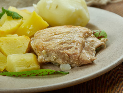 羊肉土豆Nepepepa挪威传统菜蔬和酱肉内佩斯帕背景图片