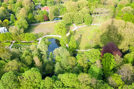 荷兰欧洲马斯特塔位于鹿丹的赫公园迷宫荷兰语屋图片