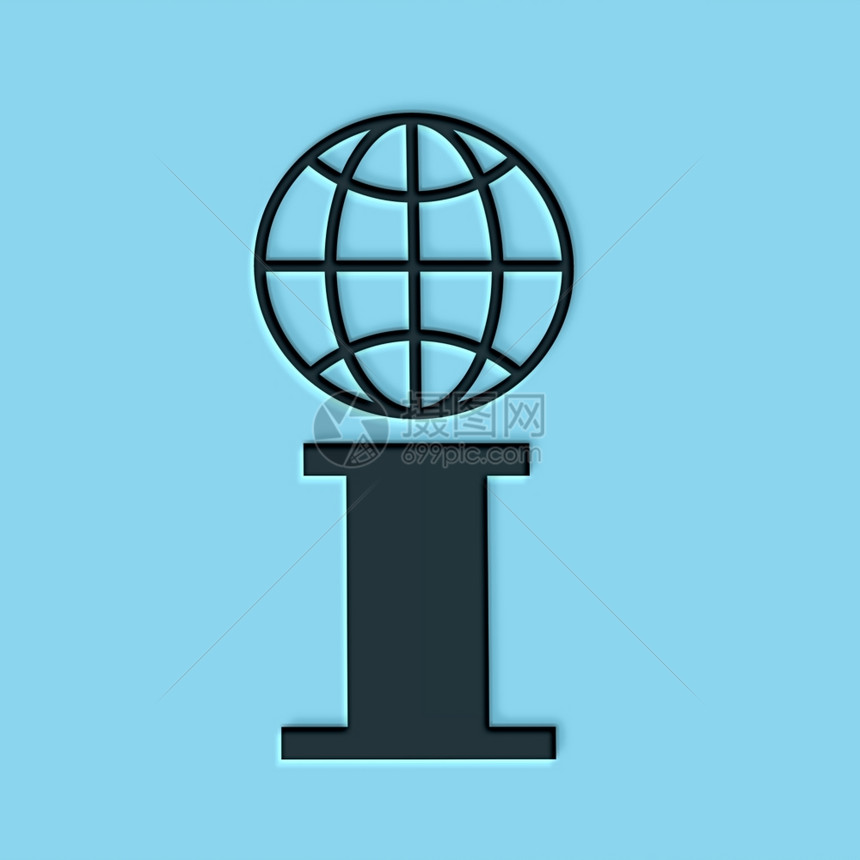 以地球符号图标作为互联网连接符号的字母缩写摘要插图象征世界标识图片