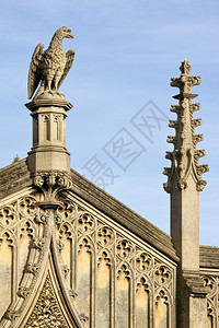 英国剑桥大学的建筑特写图片