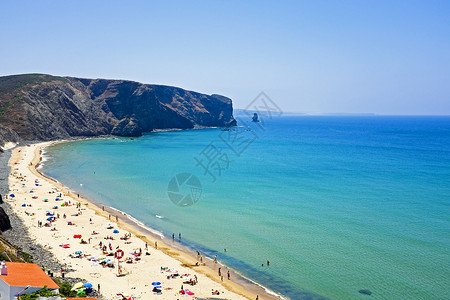 阿里法纳从葡萄牙西海岸Arifana到西海岸的滩旅游浪户外自然背景