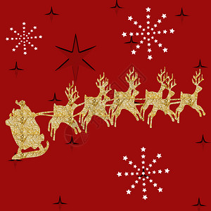 圣诞老人金的形式圣诞节装饰图片
