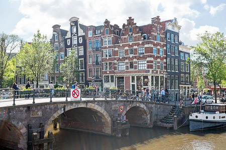 阿姆斯特丹的美景背景图片
