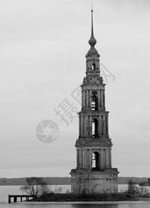 戏剧钟式塔教堂建筑背景俄罗斯宗教钟楼图片