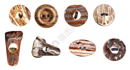 木制的各种材按钮装饰质地图片