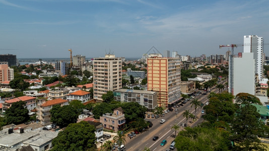 旅游贝拉丘鸟瞰莫桑比克首都马普托市中心区文明图片