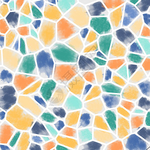 几何的作品明亮抽象水彩马赛克几何纹理抽象的图片