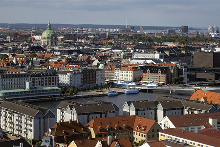 哥本哈文旅行丹麦首府都哥本哈根市的高层观感地标图片