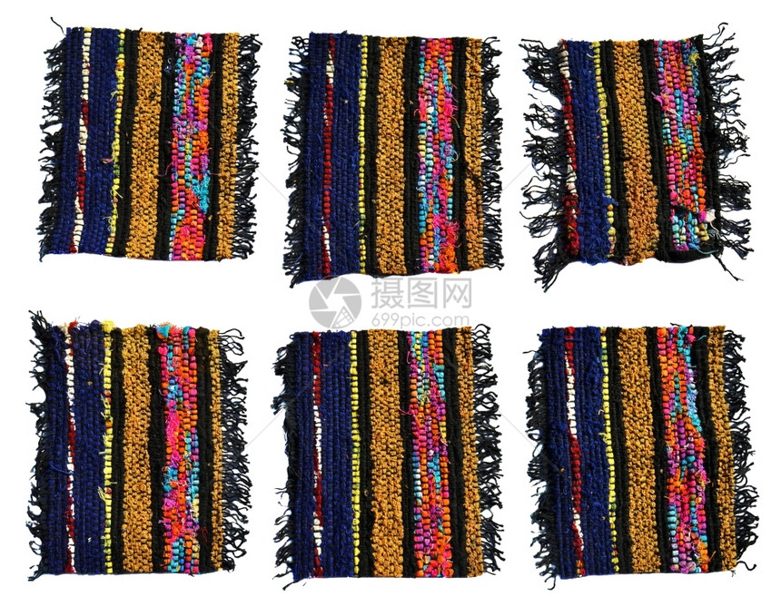 小地毯自制手工编织的羊毛地毯结构体图片