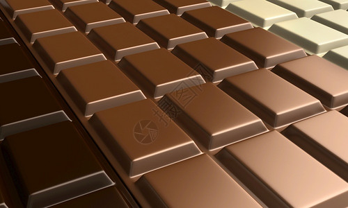 3d各种巧克力棒的3d化身使成为食物美好的图片