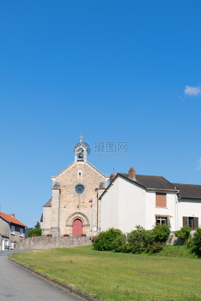 建筑学里摩日米德地貌景观法国村庄SaintMeard法语Limousin语图片