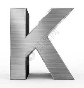 K3d白色上分离的金属3D介质信金属的白色背景图片