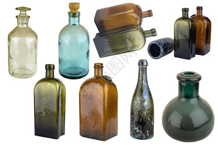 最后的液体态制品古代玻璃瓶它在过去几个世纪被使用过古董图片