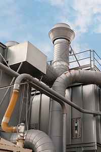 工业厂空气过滤系统管罐体和烟囱工业的技术筛选图片