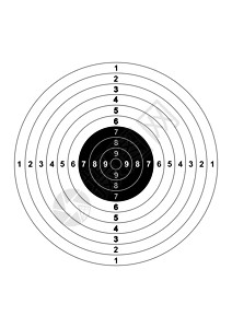 黑色的训练靶心示意图目标符号指取景器设计图片