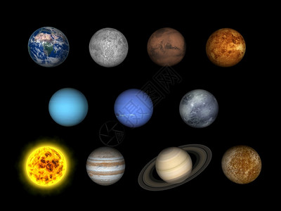 剩下的左到右地球月亮火星硫磺乌拉努斯纳米浮质太阳柔者土星汞剩下系统海王星设计图片
