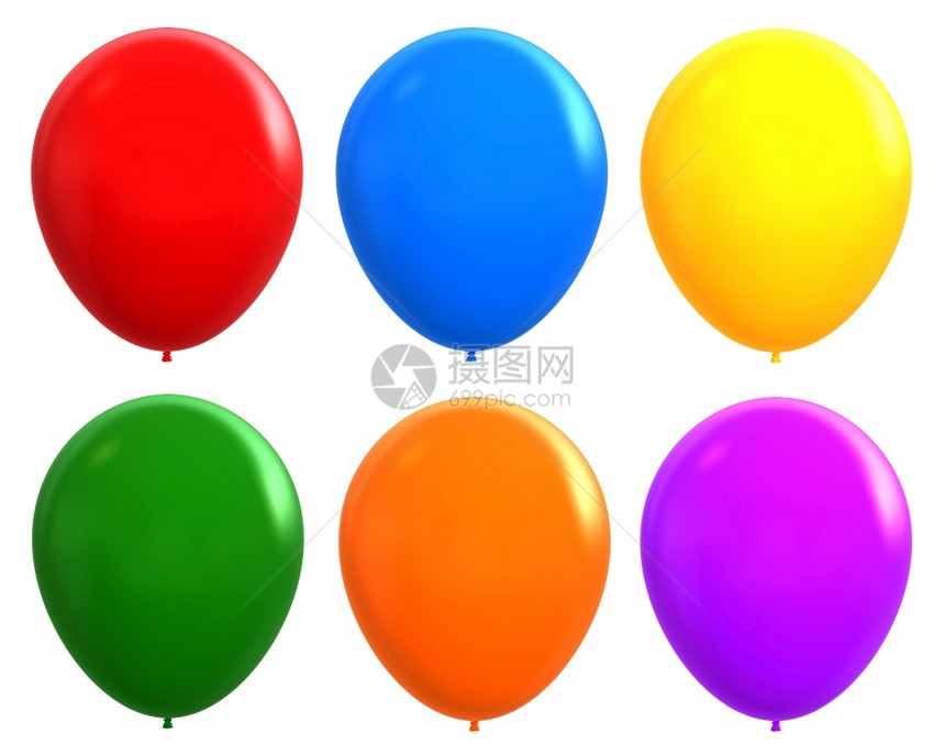 气球3d由不同颜色的方制成有红的图片