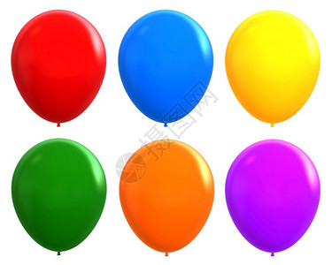 气球3d由不同颜色的方制成有红的背景图片