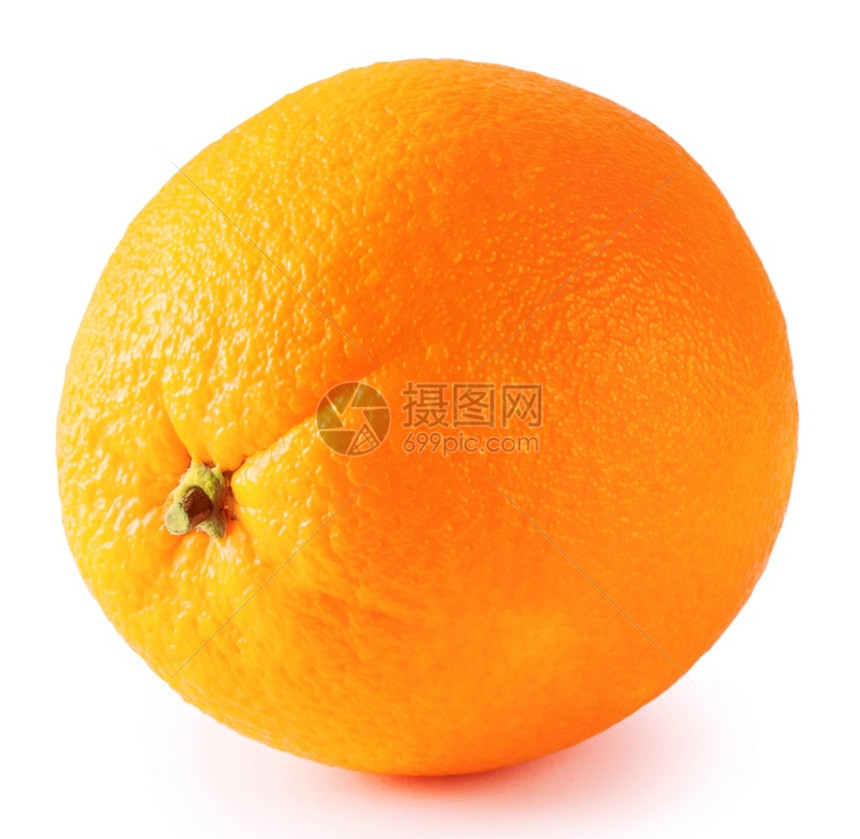 多汁的白色背景上隔绝的圆周熟多汁橙子水果切片图片