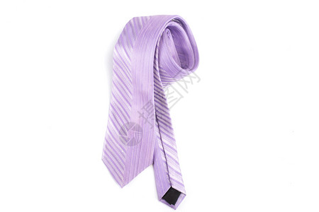 白色的衣服优雅白背景上孤立紫色领带背景图片