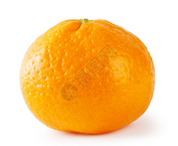 热带自然白色背景上的明亮成熟橘子柑图片