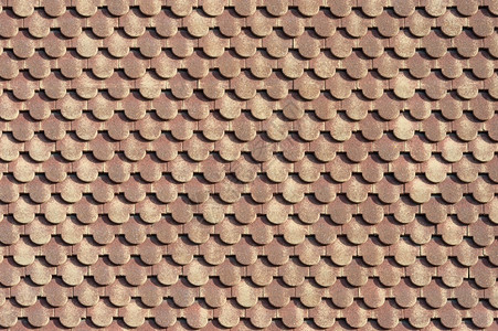 建造扇贝红色粘土屋顶砖的背景瓷建筑学背景图片