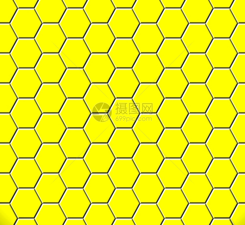 六边形结构体蜜糖摘要黄色蜂窝无缝图案插黃色蜂窝图片