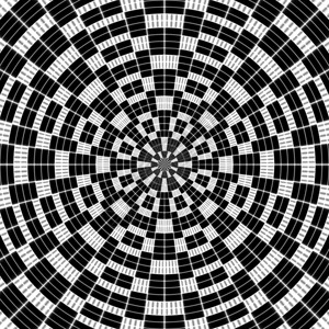 错觉黑色和白圆形方的抽象几何背景图示照片插背景图片