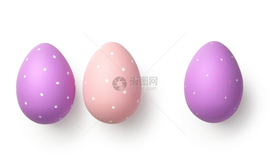 花白背景复活节概念上的日鸡蛋紫色的假期图片
