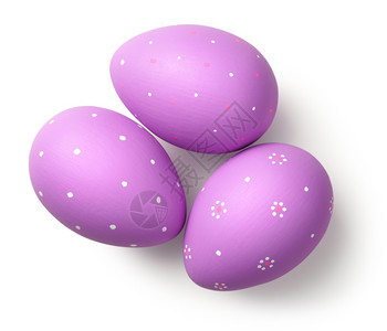 颜色白背景的复活节鸡蛋粉色的紫图片