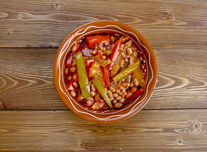 Chakalaka是南非蔬菜通常辣一种非洲人豆子图片