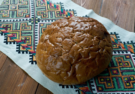 俄语传统的面包店Korriga俄罗斯传统圆面包图片