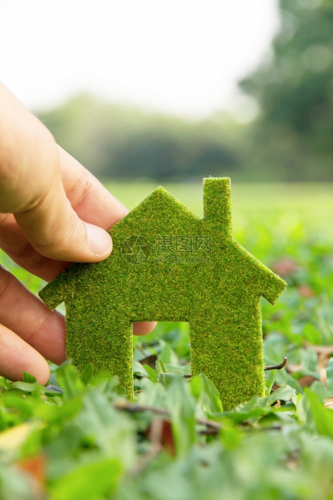 生态房子财产绿色屋图标概念图片