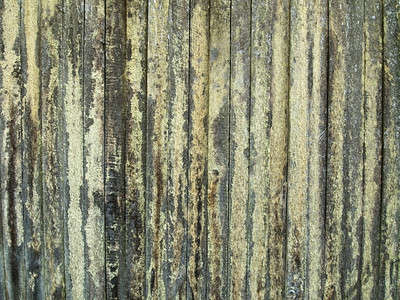 线条旧木篱笆需要打扫上面有很厚的地衣背景很好边界板条图片