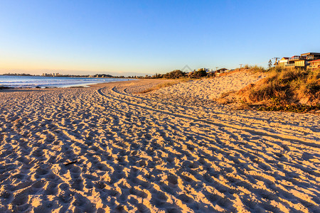 天空下午晚阳光Currumbin海滩澳大利亚昆士兰金海岸子蓝色的图片