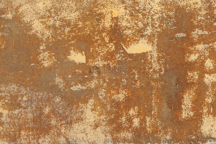 关闭旧生锈棕色金属背景粗糙的抽象风化图片