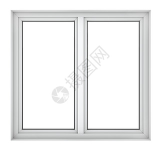窗格3d将白色背景隔离的塑料窗框转换成扉家图片