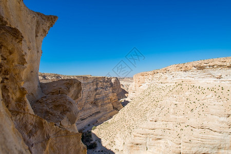 陨石坑圣经以色列内盖夫沙漠的峡谷埃及图片