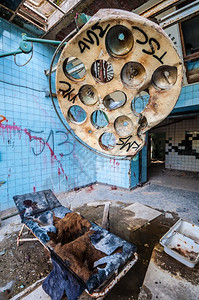 诊所损坏的废弃医院手术室肮脏的建筑学图片