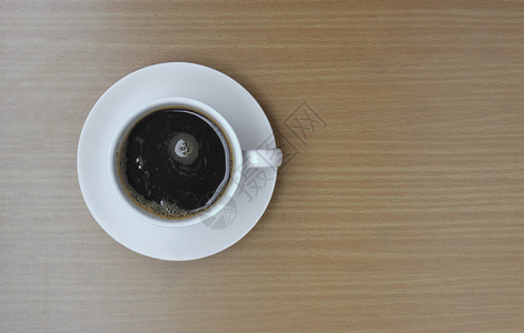 一杯咖啡俯视图背景图片