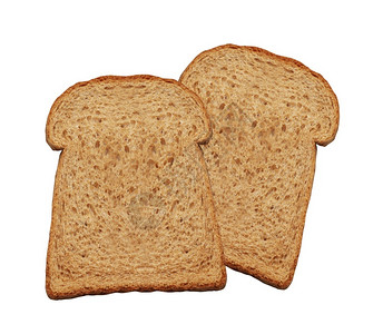 健康孤立在白色背景上的面包片孤立新鲜饮食图片