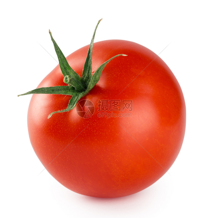 颜色自然食物白背景中分离的红熟番茄天然产物的概念白色背景中分离的红熟番茄图片
