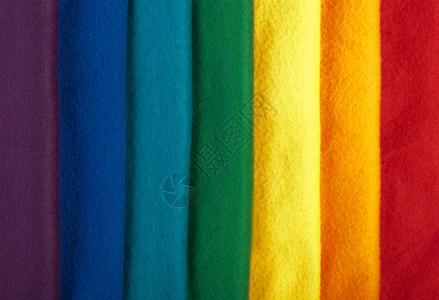 绿色照片彩虹背景由丰富多彩的冬季围巾制成材料图片