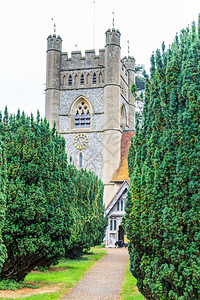 王国圣玛丽母教堂14世纪汉布尔登英国白金汉郡教区建筑学图片
