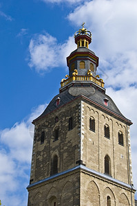 外部的天科隆圣乌苏拉教堂塔楼的详情宗教图片