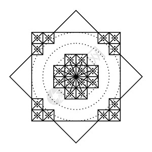 纳斯卡线条Nazca秘鲁Mandala古地格字符号图示著名的神秘曼陀罗插画