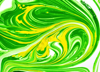 有色丙烯酸纤维桶混合涂料背景绿色黄白图片