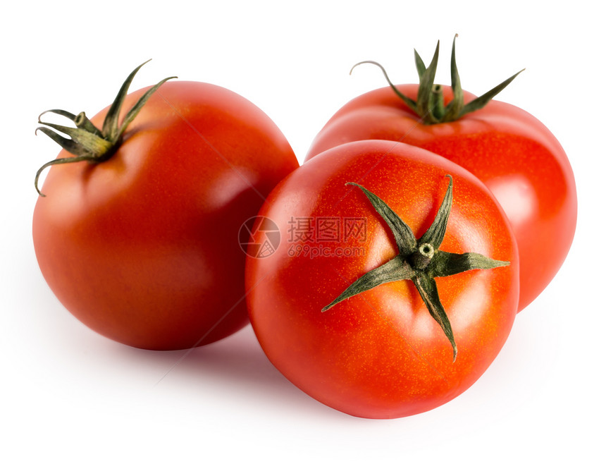 三红熟西番茄白底切除三红成熟西番茄颜色可口饮食图片
